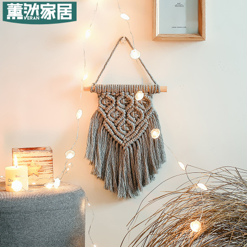 波西米亚编织挂毯墙壁挂饰北欧风流苏壁挂家居日用卧室挂件GT116