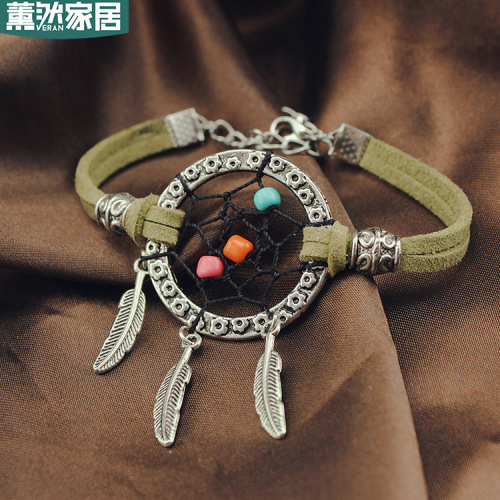 欧美手工制作彩珠捕梦网手饰礼品复古简约百搭手链XR037