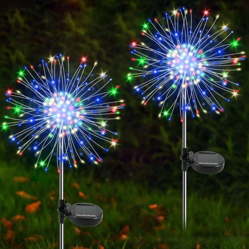 direct selling led solar floor outlet fireworks lamp dandelion lawn lamp outdoor waterproof garden courtyard decoration lighting chain