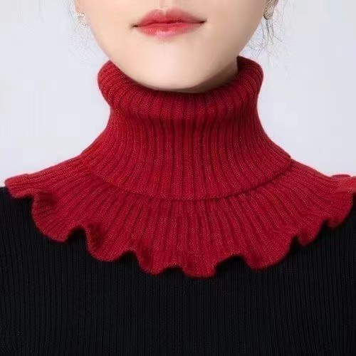 fake collar scarf knitted wool scarf women‘s small shawl autumn and winter pullover warm neck protection shoulder sweater collar