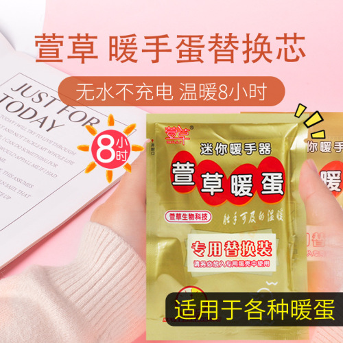 authentic product wholesale no free shipping hemerocallis hand warming egg replacement refill disposable hand heating bag sponge baby hand warmer