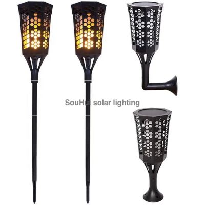 Solar Courtyard Torch Light Flame Torch Wall Light Flashing Led Floor Outlet Flame Lawn Lamp Outdoor Landscape Lamp