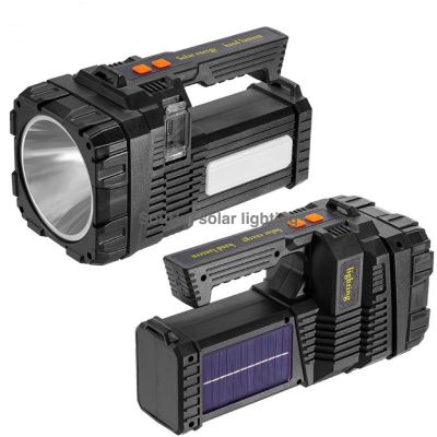 P70 High Power Super Bright Power Torch Solar Rechargeable Light Portable Lamp Searchlight Outdoor Long Shot Miner's Lamp