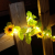 Amazon Led Solar Sunflower Light Outdoor Courtyard Decorative Rattan Colored Lights Solar-Powered String Lights
