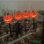 New Solar Outdoor Courtyard Halloween Pumpkin Lamp Resin Crafts Garden Ghost Festival Atmosphere Decoration Ground Lamp