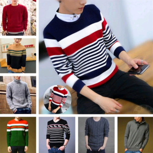 stock soft cored yarn men‘s sweater autumn and winter clothing multi-style base sweater factory direct sales wholesale supply