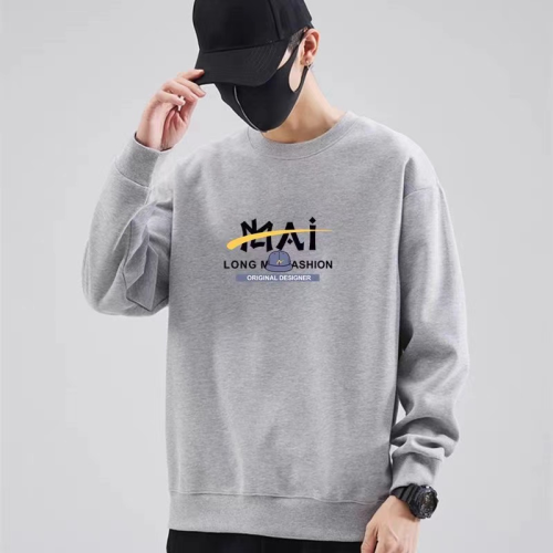 Spring and Autumn round Neck Long Sleeve Sweater T-shirt Youth Men‘s Youth Popularity Bottoming Shirt Fashion Casual Simple Top