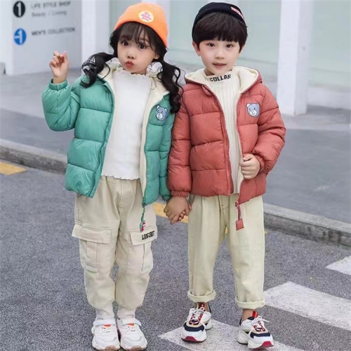 children‘s clothing thickened cotton-padded coat for boys and girls children autumn and winter light down cotton jacket baby down cotton clothes wholesale