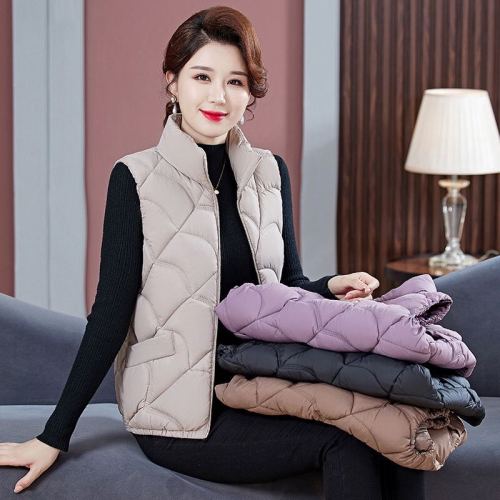 women‘s down cotton vest women‘s winter wear 2023 new autumn/winter women‘s quilted cotton coat short vest waistcoat