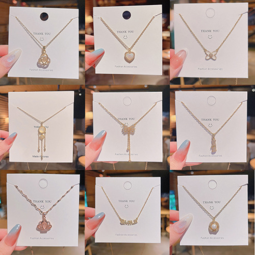 one piece dropshipping ornament ins style niche titanium steel necklace online best-selling product temperament clavicle chain stall wholesale