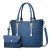 Solid Color Tote Bag Large Capacity Combination Bags Wallet Fashion Trendy Bag Women's Bag 17536