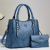 Simple Fashion Solid Color Trendy Bags Tote Bag Large Capacity Combination Bags Wallet 17537