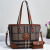 Trendy Women's Bags Striped Two-Tone Matching Foreign Trade Handbag Cross-Border Tote Bag Wallet 17390
