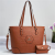 Large Capacity Solid Color Trendy Women's Bags Foreign Trade Handbag Cross-Border Tote Bag Wallet 17391