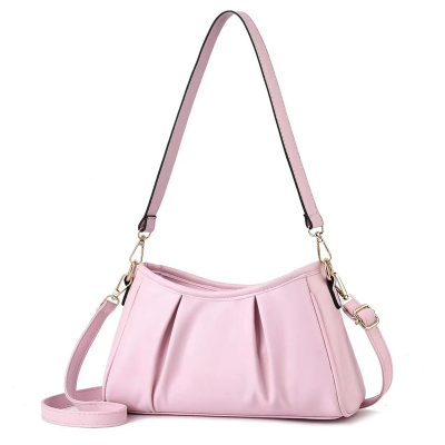 Trendy Women's Bags Pleated Handbag Crossbody Shoulder Bag Solid Color Simple Wallet Cross-Border Hot 18835