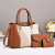 Women's Bag Color Matching 2024 New Handbag British Style Tote Bag Armpit Bag Messenger Bag 18836
