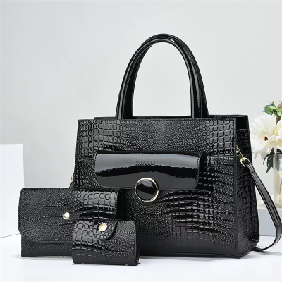 2024 New Handbag Embossed Stone Pattern Wallet Mother and Child Bag Retro Gradient Color 18896