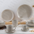 Danny Home Ceramics Bowl Plate Tableware Deep Bowl 6-Inch Gemstone Green Japanese Nordic Marble Light Luxury Ceramics