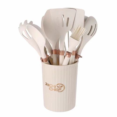 exclusive for cross-border silicone spoon spatula 12-piece non-stick pan silicone shovel high temperature resistant silicone kitchenware set wholesale
