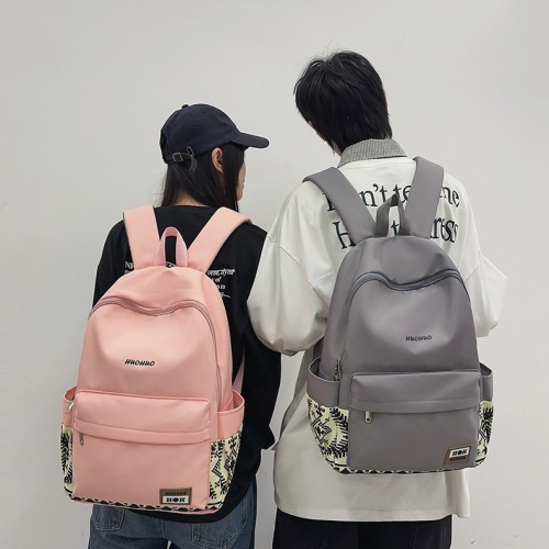 unisex casual travel bag fashion simple middle school students backpack