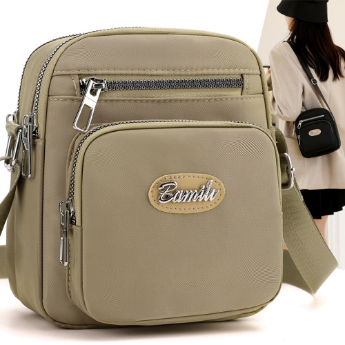 customized new product women‘s bag fashion nylon cloth printed bag casual pouch shoulder messenger bag middle-aged and elderly satchel