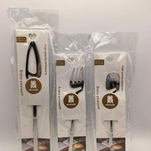 hanging cup household knife， fork and spoon single card bag packaging