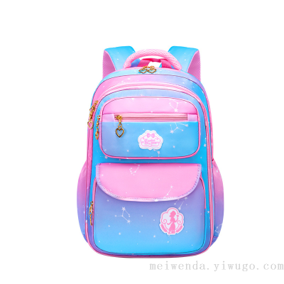 One Piece Dropshipping Trend Gradient Schoolbag Spine Protection Lightweight Backpack Wholesale