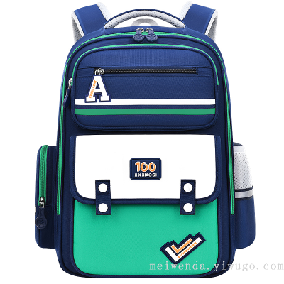 Cross-Border Fashion Student Grade 1-6 Schoolbag Burden Reduction Spine Protection Backpack Wholesale