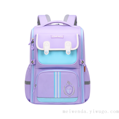 One Piece Dropshipping Fashion Trend Schoolbag Student Lightweight Spine-Protective Backpack Wholesale