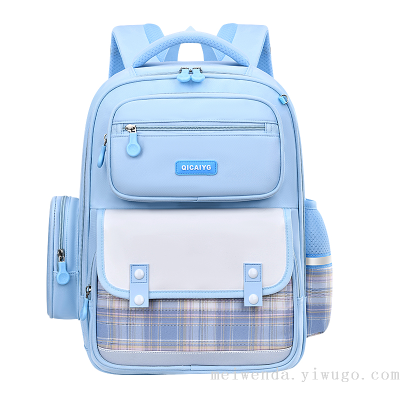One Piece Dropshipping Fashion Trend Student Grade 1-6 Schoolbag Burden Reduction Spine Protection Backpack Wholesale
