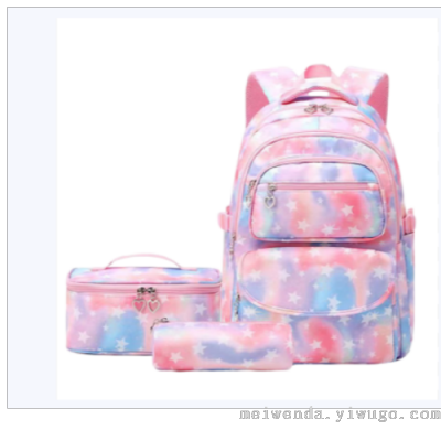 One Piece Dropshipping New Fashion Three-Piece Set Schoolbag Large Capacity Portable Bag Wholesale
