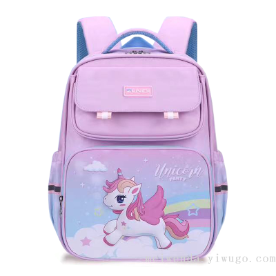 One Piece Dropshipping Fashion Cartoon Student Schoolbag Large Capacity Spine Protection Backpack Wholesale