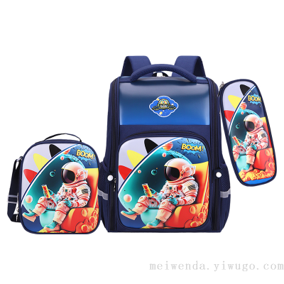 One Piece Dropshipping New Student Cartoon Three-Piece Set Large Capacity Lightweight Backpack Wholesale