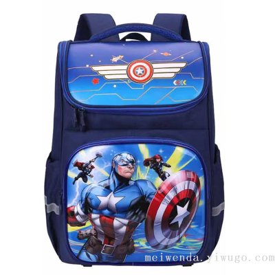 Cross-Border New Arrival Cartoon Schoolbag Student Large Capacity Burden Alleviation Backpack Wholesale