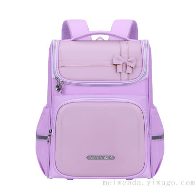New Simple Fashion Student Schoolbag Large Capacity Spine Protection Backpack Wholesale