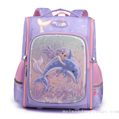 One Piece Dropshipping New Cartoon Student Schoolbag One-Piece Easy to Clean Easy to Store Burden Alleviation Backpack
