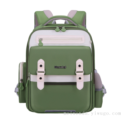 New Fashion Trendy British Style Student Schoolbag 1-6 Grade Burden Reduction Spine Protection Backpack