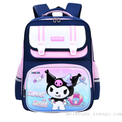 One Piece Dropshipping New Cartoon Student Grade 1-6 Schoolbag Burden Reduction Spine Protection Waterproof Backpack