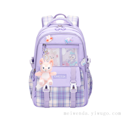 One Piece Dropshipping Fashion Fresh Meika Lu Color Student Schoolbag Portable Burden Alleviation Backpack