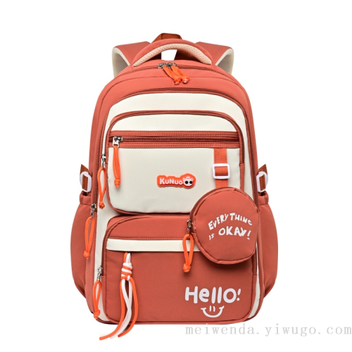 fashion trend multicolor schoolbag student large capacity easy storage waterproof good-looking backpack