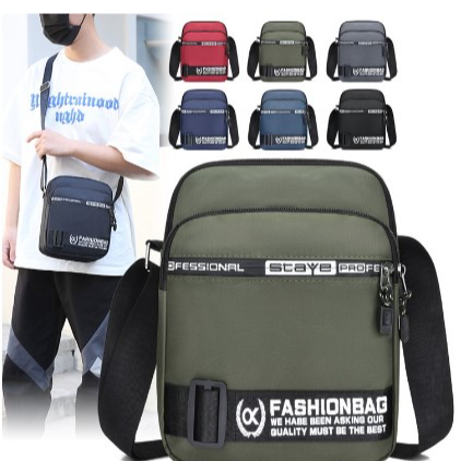 Waterproof Wear-Resistant Crossbody Bag Multi-Pocket Zero Shoulder Bag Business Casual Men‘s Bag Fashion Men‘s Briefcase