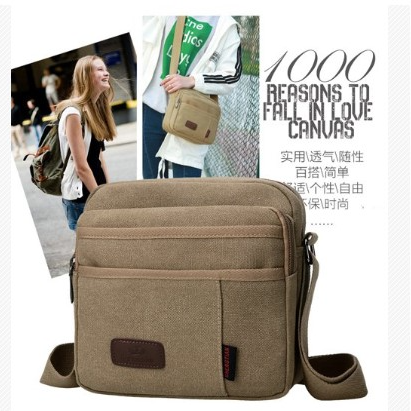 new men‘s canvas bag korean style one shoulder crossbody bag outdoor leisure retro business men‘s bag big bag