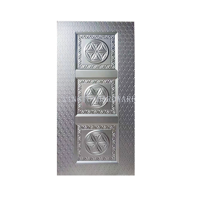 Professional Embossed Carved Metal Door Panel Imitation Cast Aluminum Entrance Door Facede Cold Rolled Galvanized Steel Door Sheet