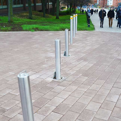 Stainless Steel Warning Column Anti-Collision Column Road Stop Column Parking Lot Can Be Trolley Grade Column