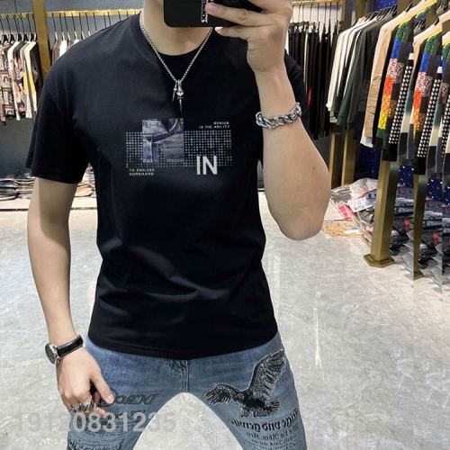 summer men‘s clothing supermarket is dedicated to slim fit stretch casual cotton short sleeve all-match half sleeve bottoming