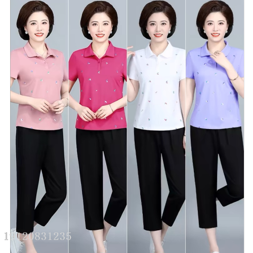 pel short-sved t-shirt women‘s summer 2024 new pure cotton younger shirt fashion casual loose printed  shirt