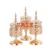 European Style Ornaments Glass Dining Table Western Romantic Candlelight Dinner Three-Piece Set Decoration Wedding Props Decorative Candlestick