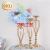 Cross-Border Electroplating Metal Flower Stand Outdoor Wedding Table Center Decorations Artificial Flower Vase Gold Flower Ornaments