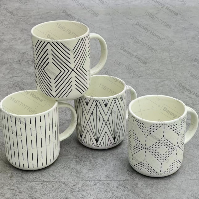 Danny Home 400ml Porcelain Minimalist Atmospheric Large Capacity Mug Nordic Non-Mainstream Fresh Couple's Cups