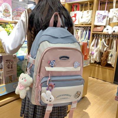 Korean Style Early High School  College Student Backpack 2024 Backpack Campus Female Cute Wild Fashion Trend Schoolbag